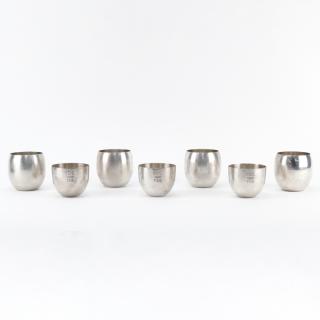 Appraisal: Grouping of Seven Sterling Silver Cups Grouping of Seven Sterling