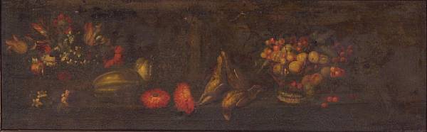 Appraisal: Italian School th Century A still life with fruit and