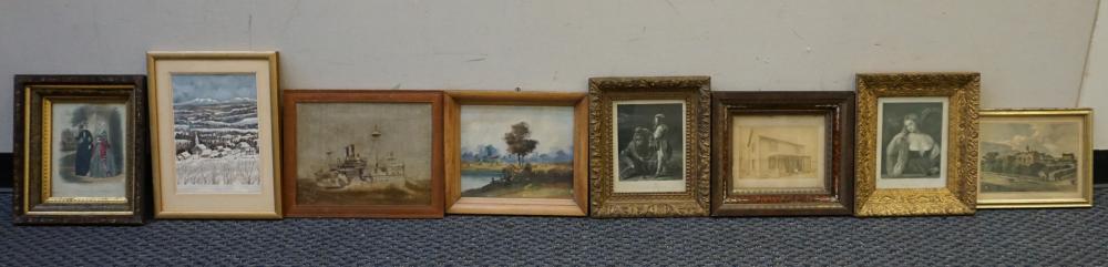 Appraisal: GROUP OF THIRTEEN ASSORTED FRAMED WORKS OF ART WATERCOLORS PHOTOGRAPHS