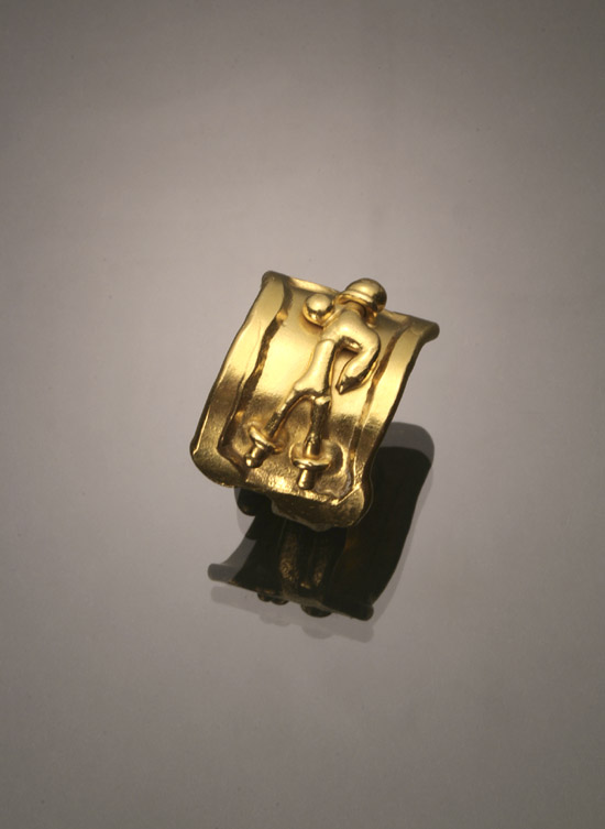 Appraisal: -Karat Yellow-Gold 'Adam' Ring Designed by Jean Mahie Retailed by