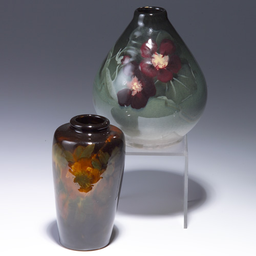 Appraisal: Two WELLER pieces to include an Aurelian bud vase painted