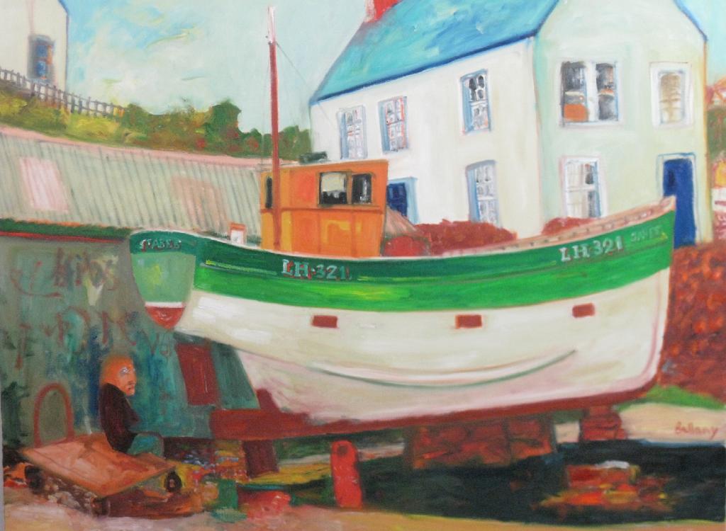 Appraisal: JOHN BELLANY R A b A Fisherman his Boat and