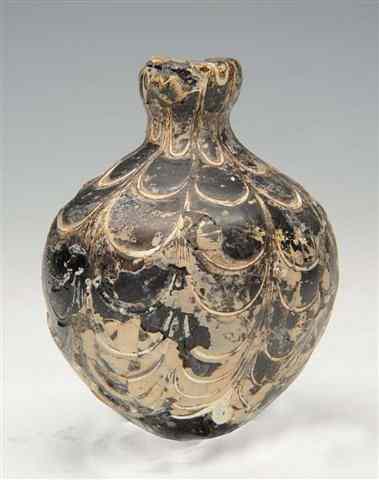 Appraisal: AN TH TH CENTURY ISLAMIC GLASS FLASK probably North African