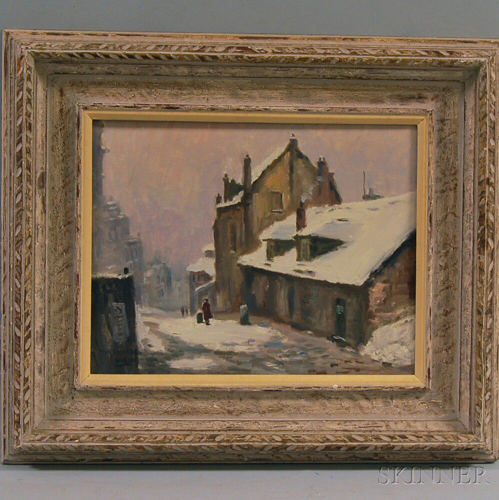 Appraisal: Nobuo Hayashi Japanese b Montmartre Titled and signed Nobuo l