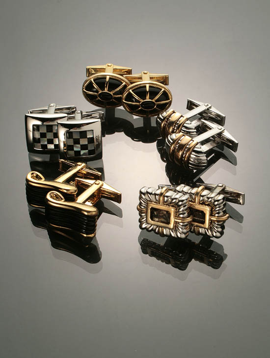 Appraisal: Five Pairs of Gentleman's Sterling Cuff Links Dolan Bullock Two