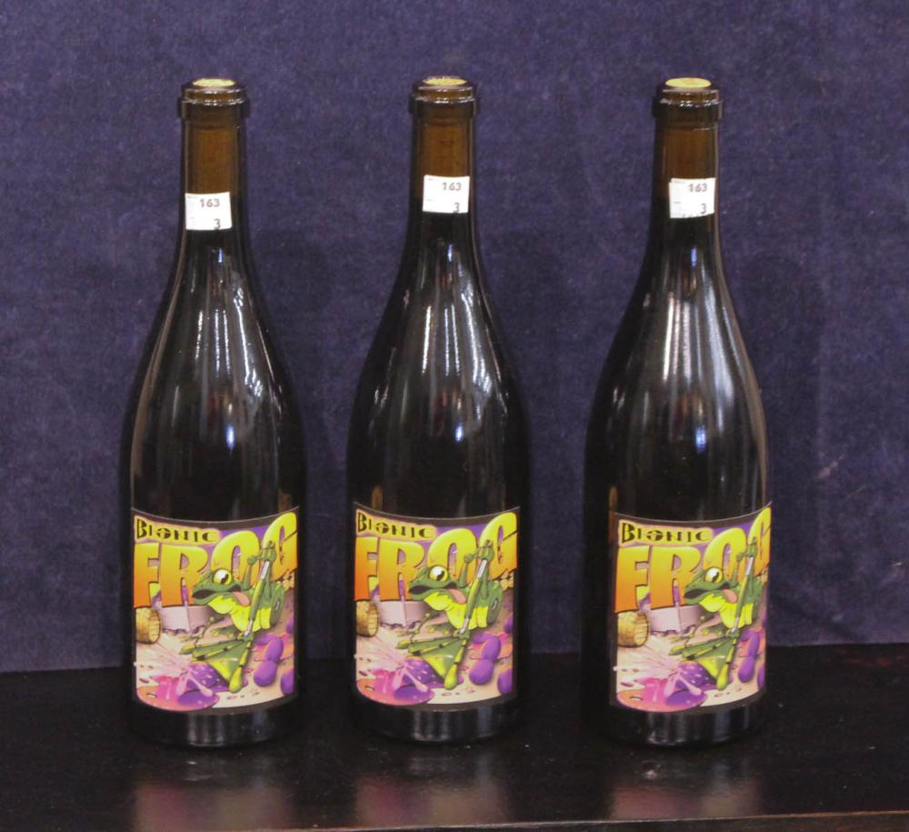 Appraisal: THREE BOTTLES OF VINTAGE CAYUSE VINEYARDS SYRAH Bionic Frog Walla