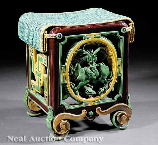 Appraisal: A Rare Minton Majolica Garden Seat in the Orientalist Taste