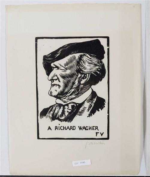 Appraisal: VALLOTTON FELIX Lausanne - Paris A Richard Wagner Wood cut