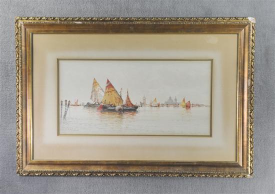 Appraisal: Mulholland St Clair Augustin Irish-American - Watercolor of Venice with