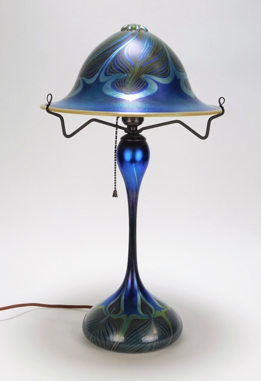 Appraisal: CARL RADKE FOR PHOENIX STUDIOS ART GLASS LAMP California th