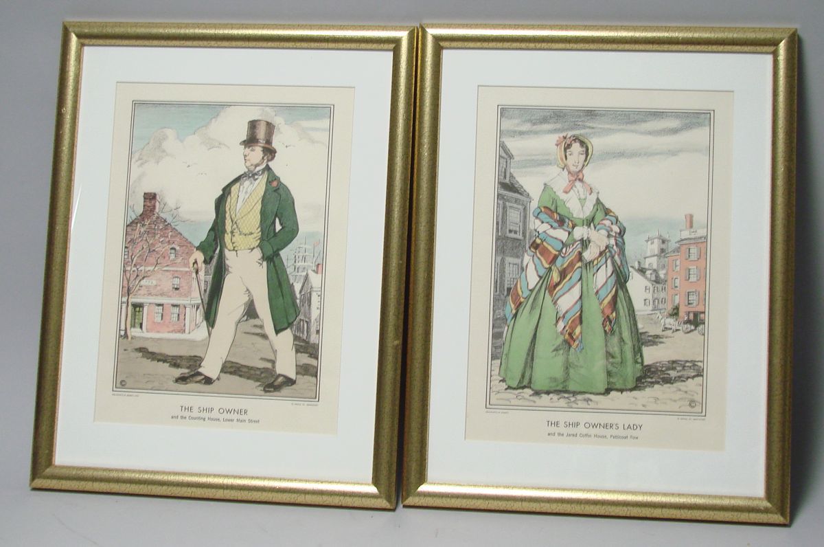 Appraisal: PAIR OF FRAMED COLORED LITHOGRAPHS The Ship Owner and The