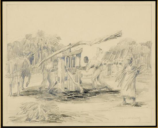 Appraisal: Alfred Hutty South Carolina - GRINDING SUGAR CANE circa s