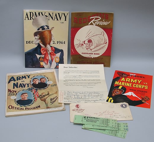 Appraisal: Grouping of sports programs including Army-Navy Game Army-Navy Game Washington