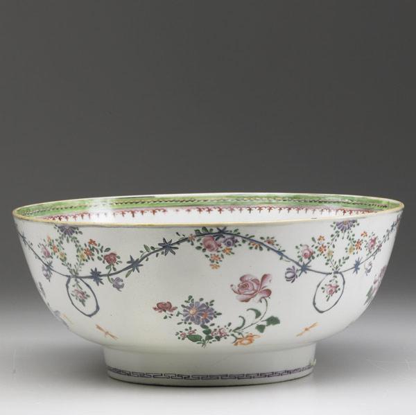 Appraisal: CHINESE EXPORT Deep bowl with floral decoration th C x