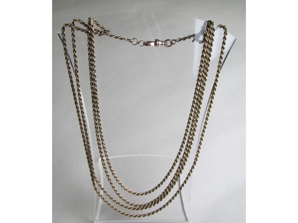 Appraisal: Nine carat gold four strand rope twist necklace made up