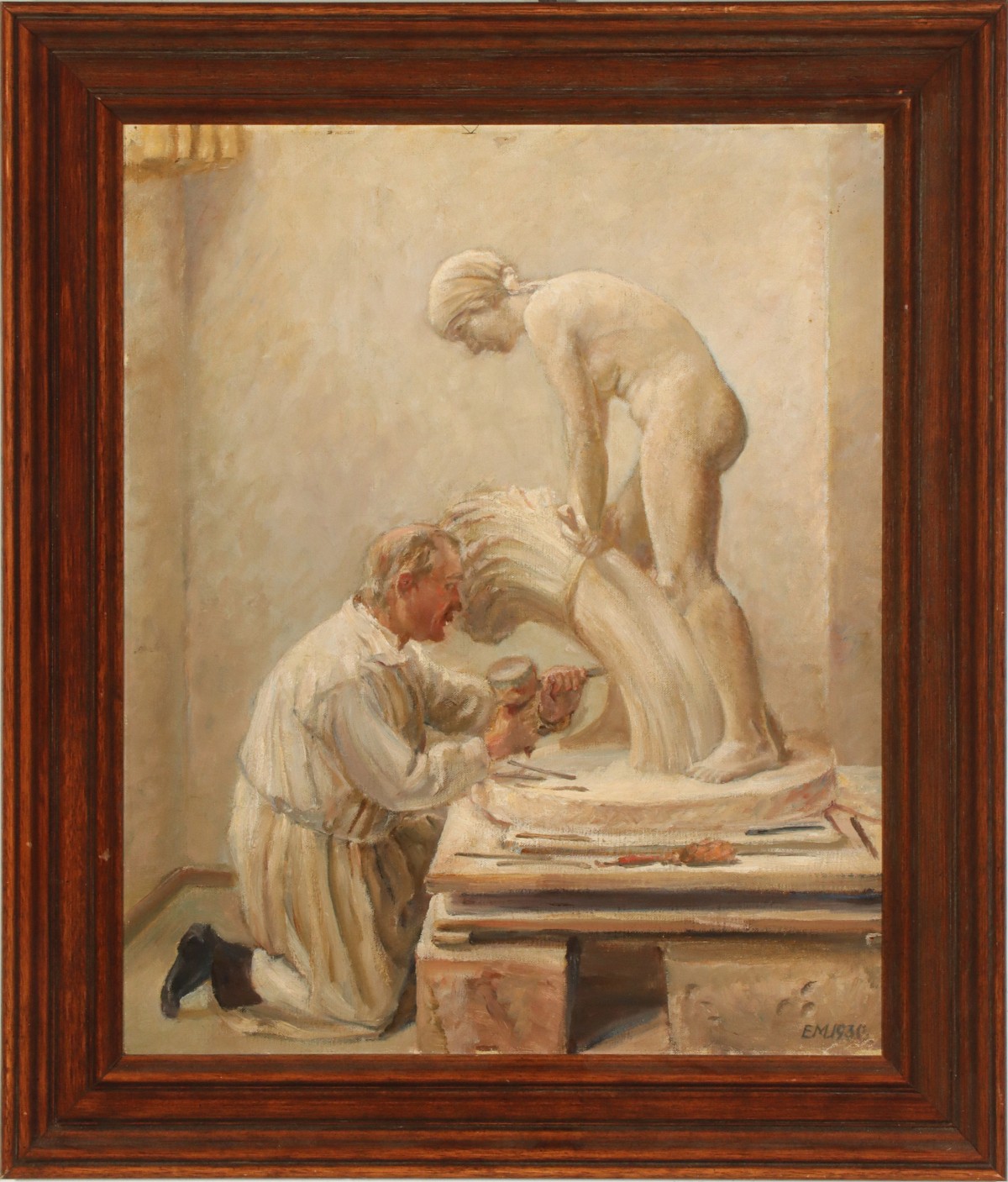 Appraisal: EINAR MADVIG PORTRAIT OF SCULPTOR THOMAS HANSENEinar Madvig - Danish