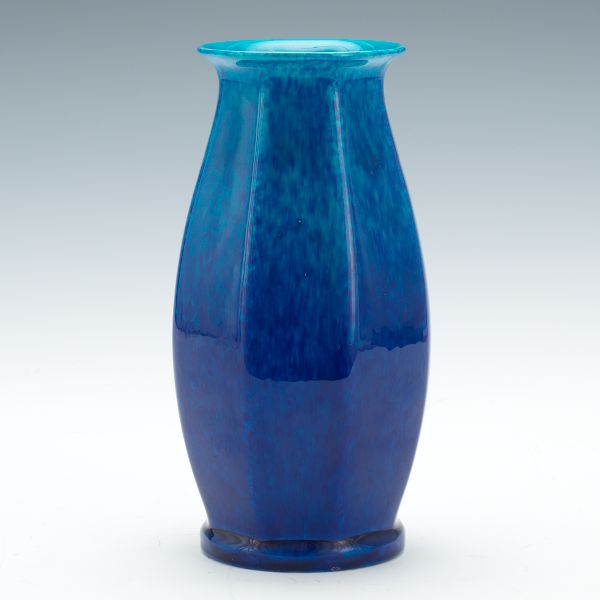 Appraisal: PAUL MILET FOR SEVRES BLUE GLAZED VASE FRENCH CA -