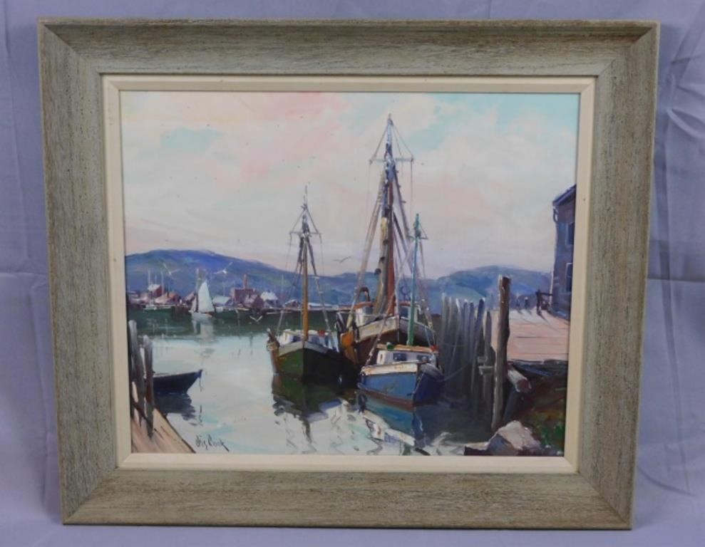 Appraisal: OTIS PIERCE COOK - MASSACHUSETTS OILpainting on canvas depicting a