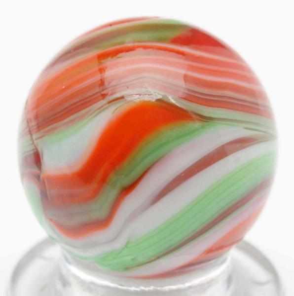 Appraisal: Christensen Agate Submarine Marble Clear transparent base with orange mint