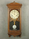 Appraisal: WALL TIME RECORDER - Oak cased Bundy time recorder eight