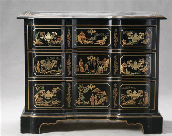 Appraisal: ORIENTAL STYLE BLOCKFRONT CHEST Signed Et Cetera by Drexel Three