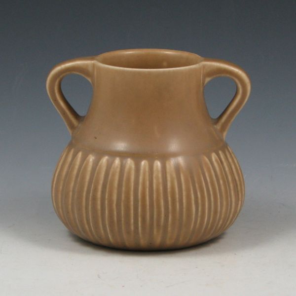 Appraisal: Handled Rookwood vase from in a matte yellowish brown with