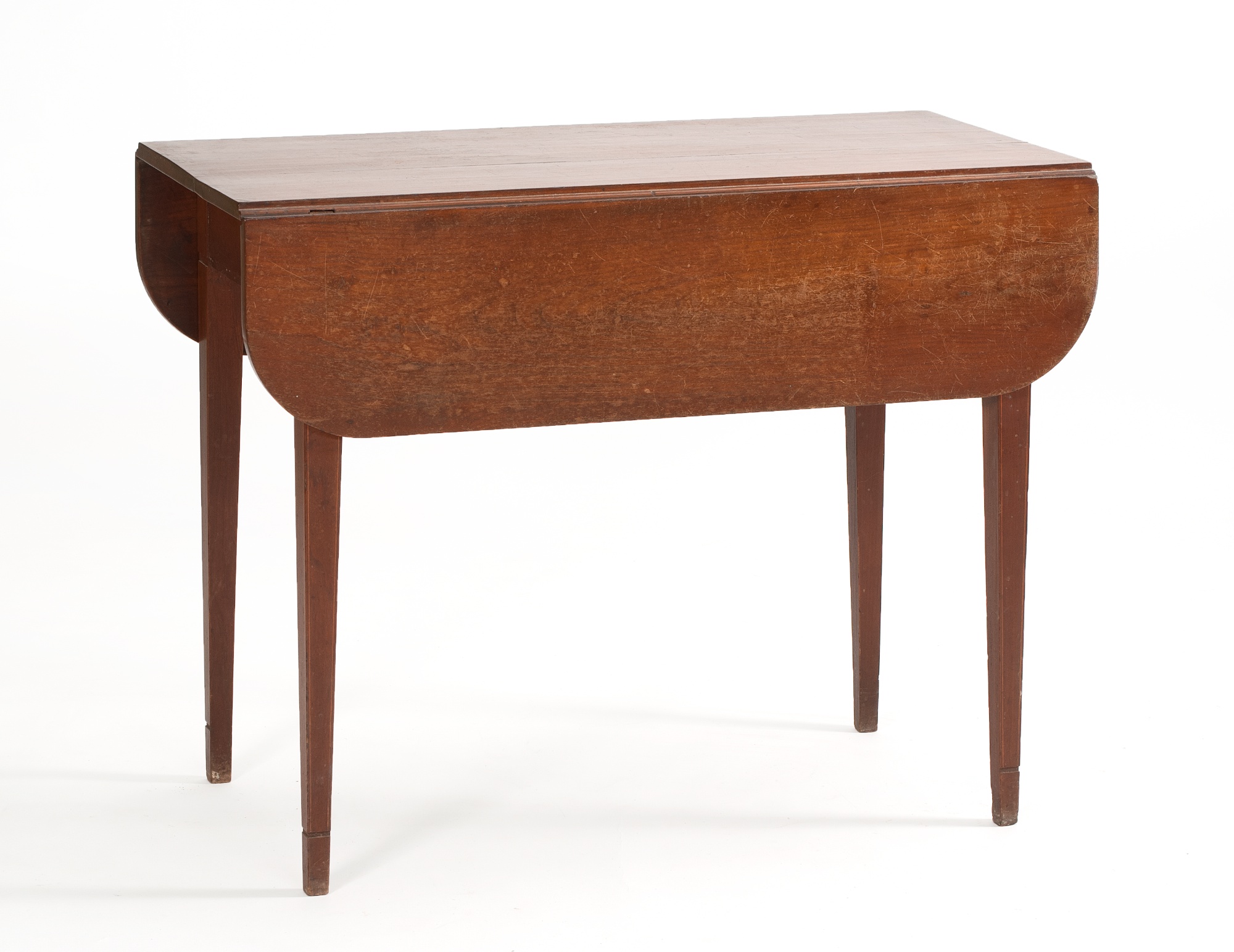 Appraisal: CIRCA AMERICAN HEPPLEWHITE PEMBROKE TABLE in cherry with string inlay