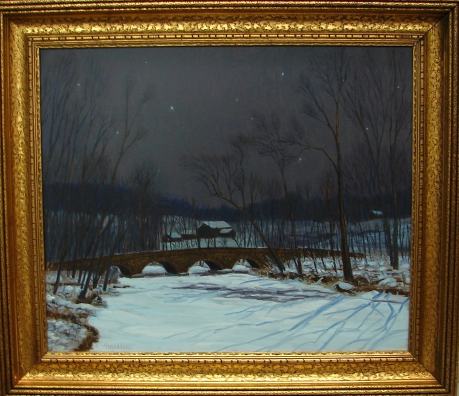 Appraisal: Andrew Woehrel Frozen Perkiomen oil on board x SLL A