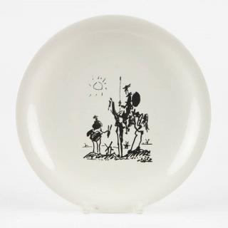 Appraisal: Ceramic plate designed by Pablo Picasso Don Quixote Circa s