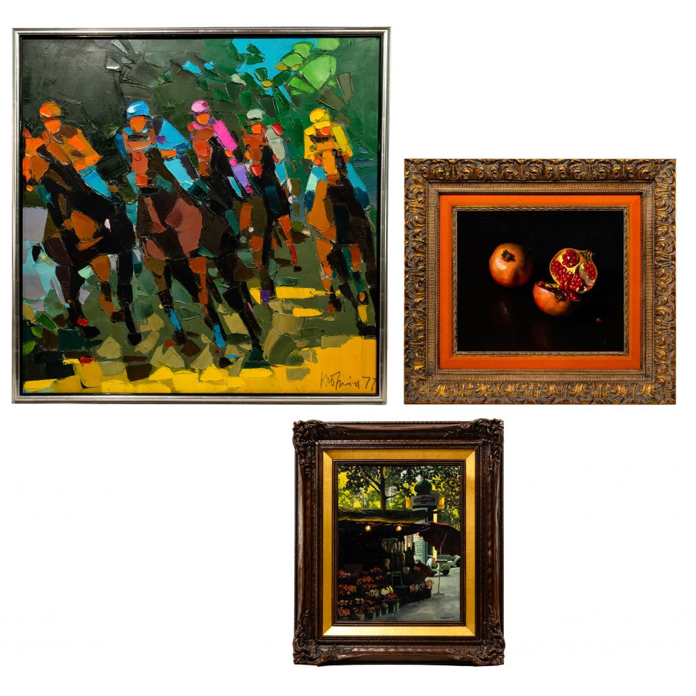 Appraisal: OIL PAINTING ASSORTMENT items including a indistinctly signed lower right