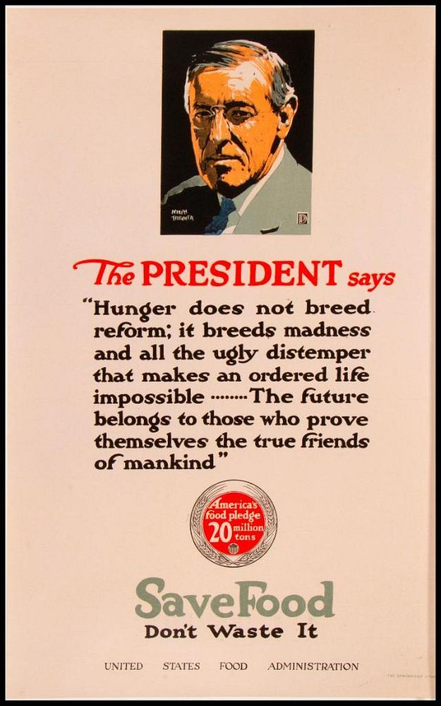 Appraisal: Adolph TREIDLER - Vintage World War I Poster The President