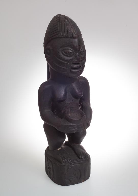 Appraisal: WEST AFRICAN WOODEN FIGURE OF YORUBA TYPE mid- th century