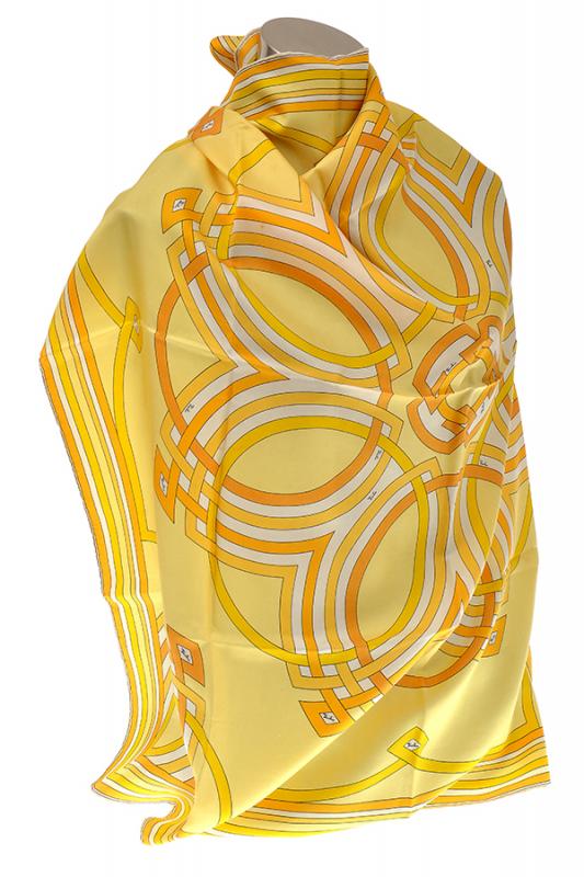 Appraisal: A 'S PUCCI SCARF Silk in celtic patterned print Yelow