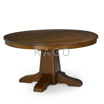 Appraisal: GUSTAV STICKLEY Pedestal dining table Condition Report