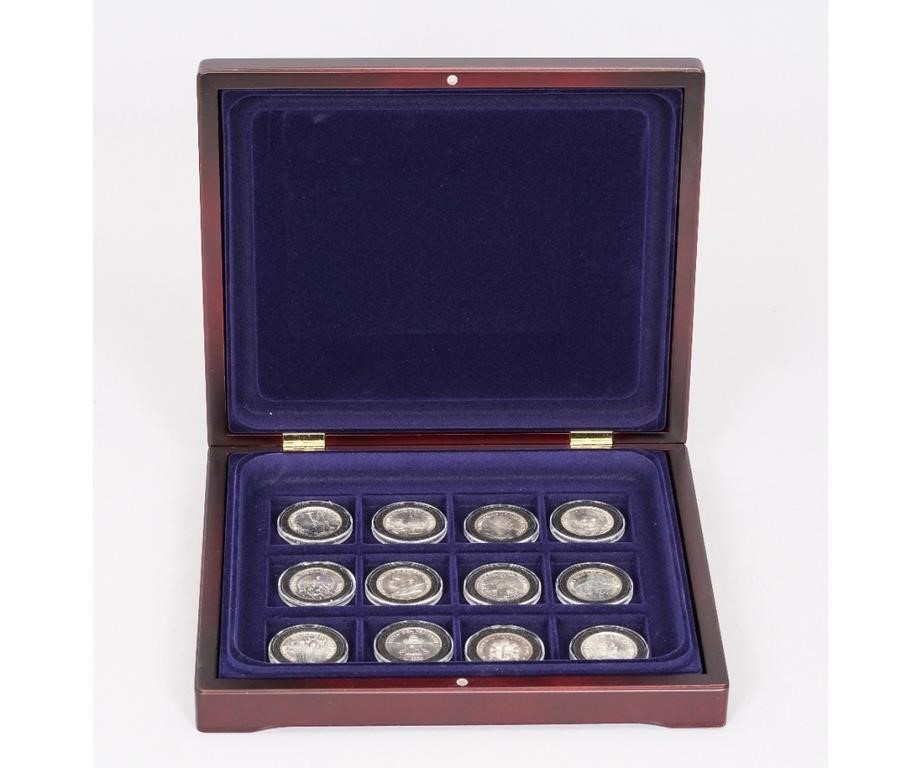 Appraisal: -piece set of brilliant uncirculated silver coins from Vatican City