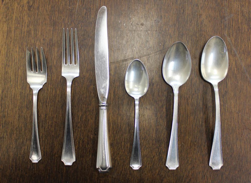 Appraisal: GORHAM FAIRFAX STERLING SILVER FLATWARE SET pieces comprised of dinner