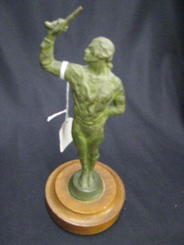 Appraisal: Bronzed Figure of Man with Pistol