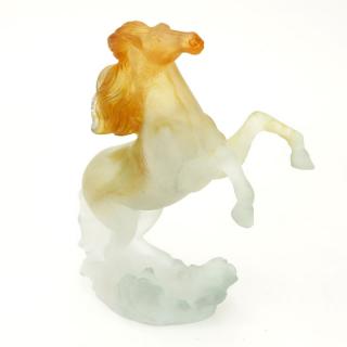 Appraisal: Daum France Pate de Verre Art Glass Rearing Horse Figure