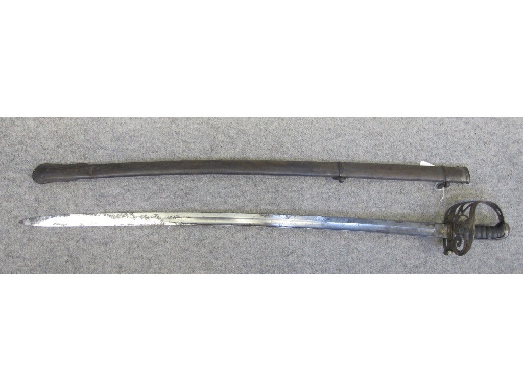 Appraisal: Officer's sword in scabbard