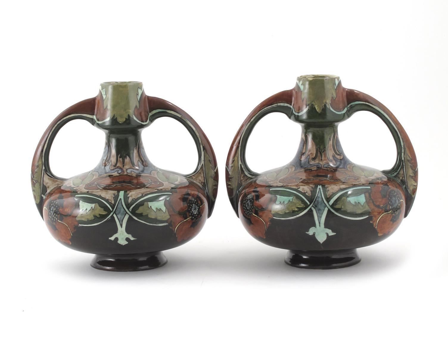 Appraisal: A pair of Brantjes Purmerend vases