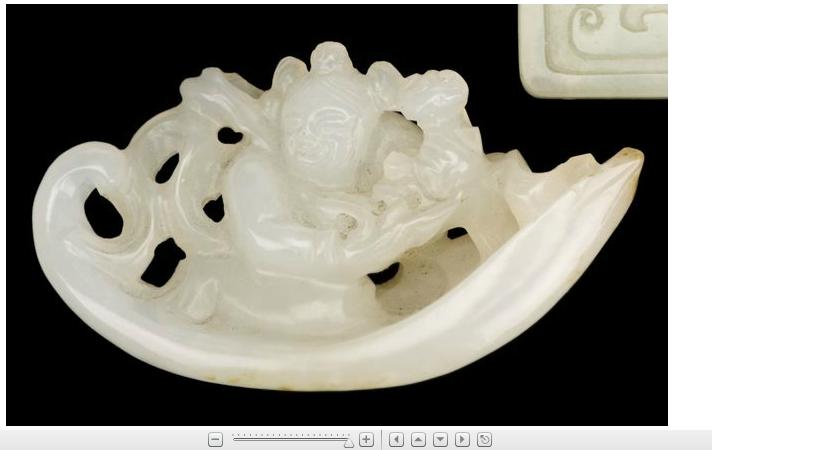 Appraisal: Chinese white jade miniature carving th century