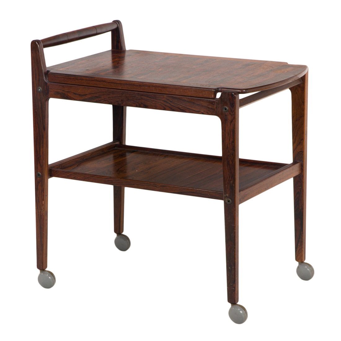 Appraisal: ERIK GUSTAFSSONS ROSEWOOD TEA CART Erik Gustafssons Rosewood Tea Cart