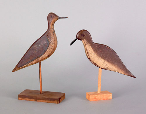 Appraisal: Two flattie decoys early th c one a Mason style