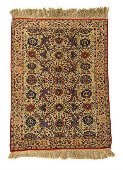 Appraisal: Isphahan rug central persia circa mid th century ft in