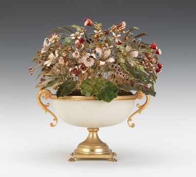 Appraisal: A Gorham Fleurs des Siecle Miniature Jardiniere with Flowers by