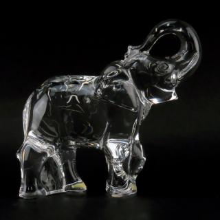 Appraisal: Baccarat Elephant Crystal Figurine in Original Box Baccarat Elephant Crystal