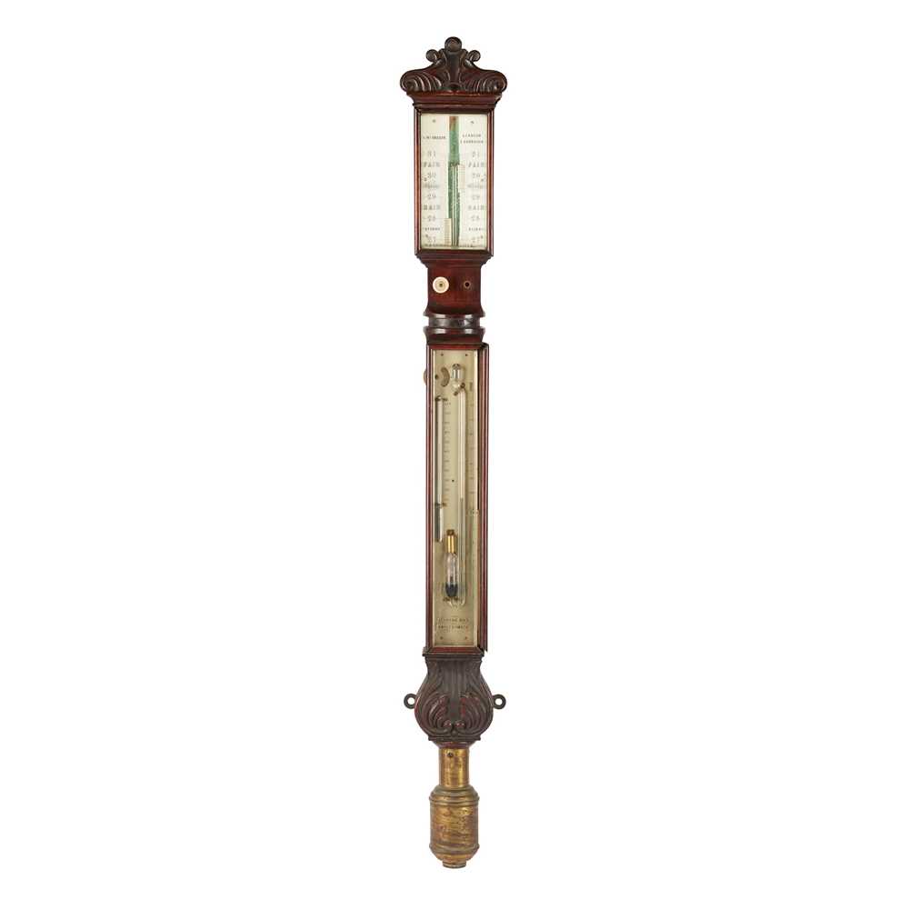 Appraisal: Y A SCOTTISH EARLY VICTORIAN ROSEWOOD STICK BAROMETER BY DUNCAN