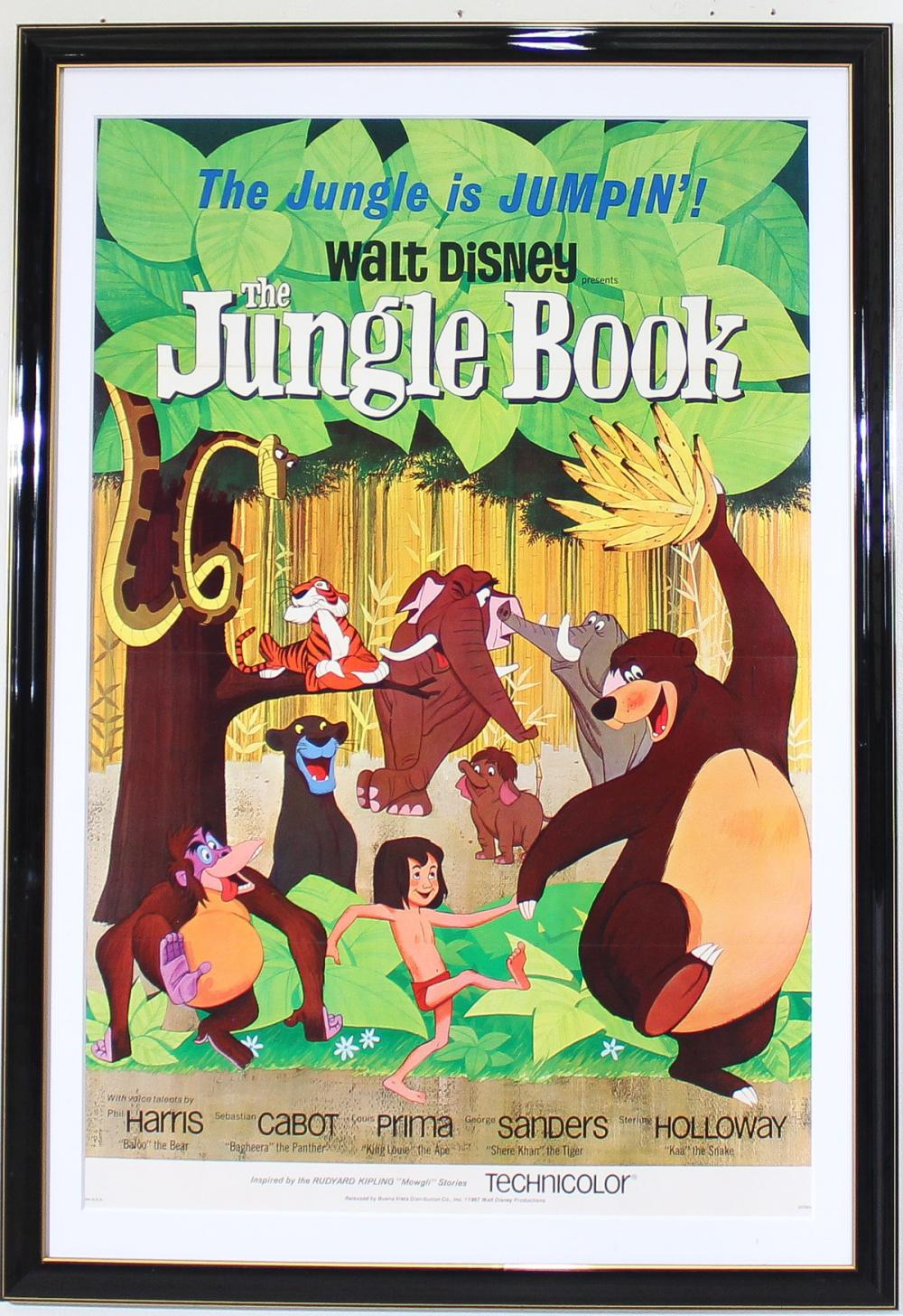 Appraisal: THE JUNGLE BOOK ORIGINAL MOVIE POSTER Walt Disney Opening measures