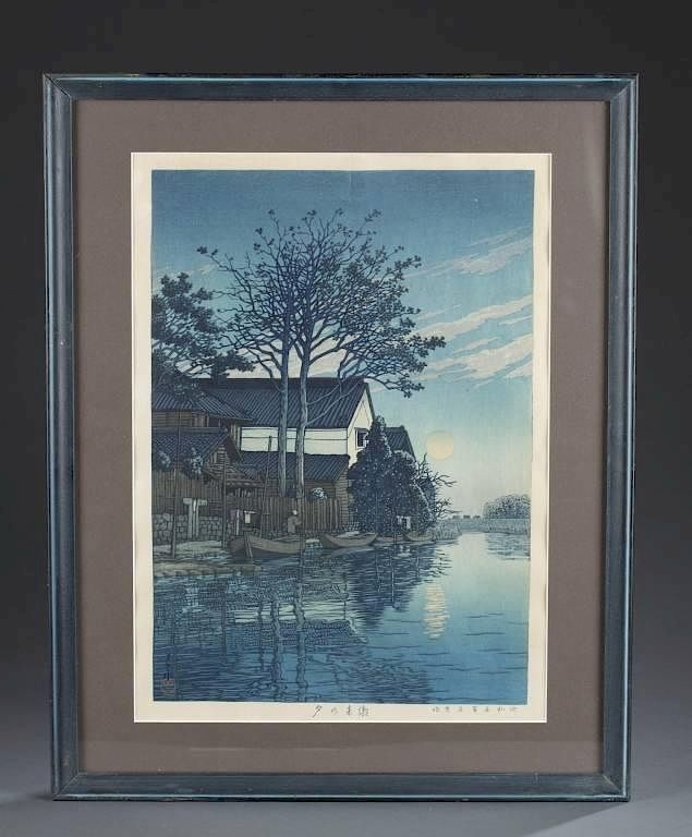 Appraisal: Kawase Hasui Evening at Itako Hasui Kawase Japanese - May