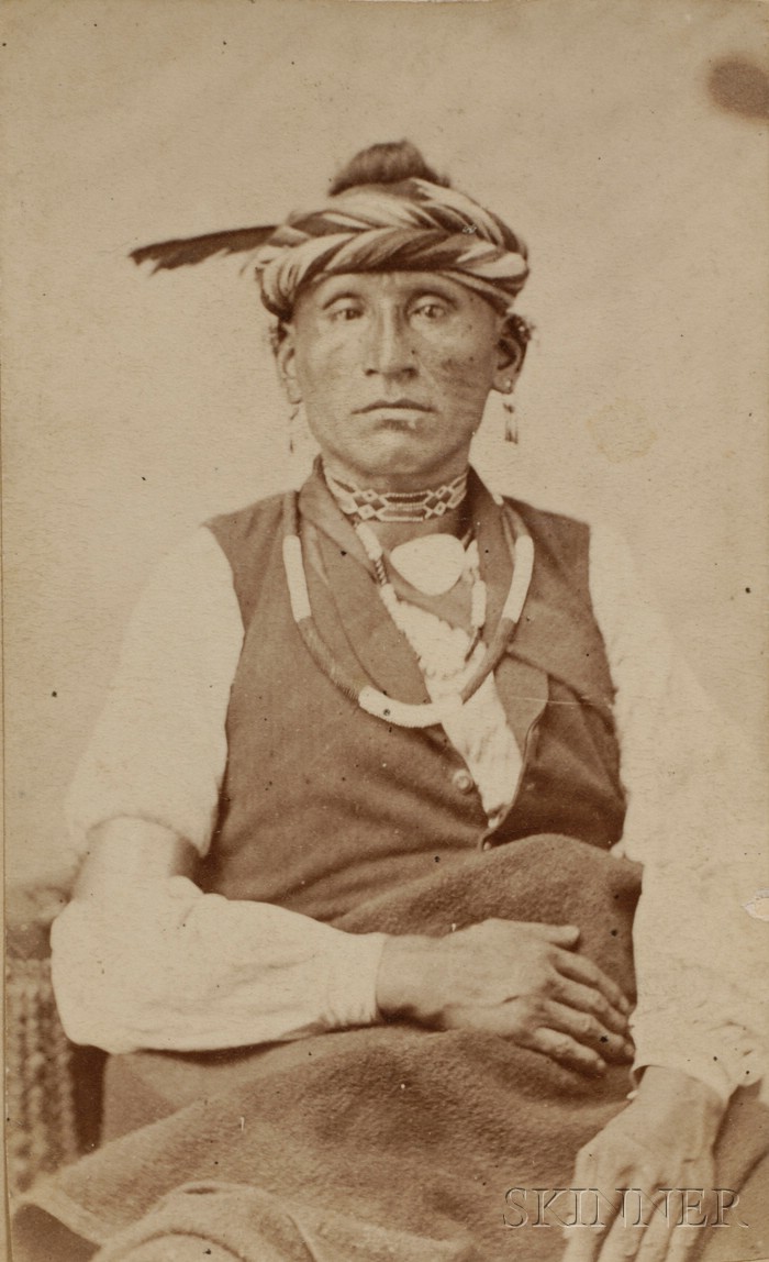 Appraisal: Carte de Visite of an Osage Indian by I H